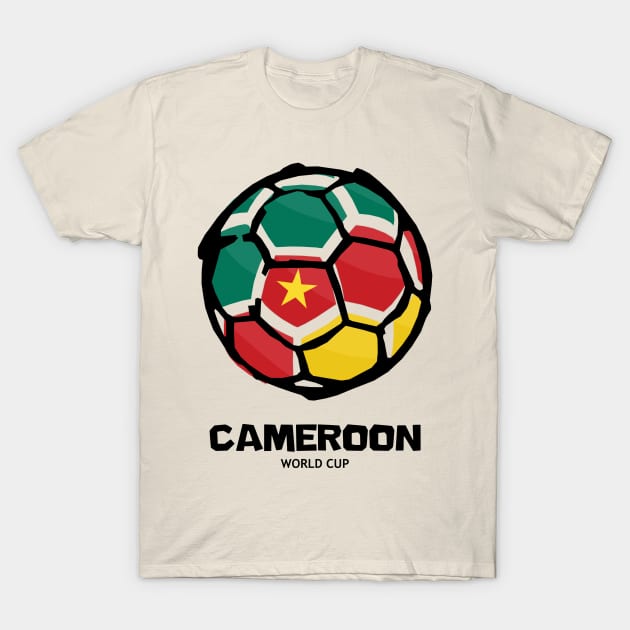 Cameroon Football Country Flag T-Shirt by KewaleeTee